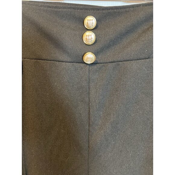 SHEIN Prive Plus High Waist Button Detail Tapered Ankle Pants 3XL (US 18) Black - Picture 5 of 10